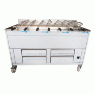 Barbecue portugais en inox 7 broches rotatives L1500 mm | Impormartinho - 230