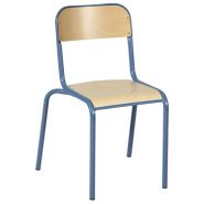 Chaise scolaire VLORÉ - Taille 1 à 7 - Assise et dossier en hêtre multiplis 8 mm Chaise scolaire VLORÉ - Taille 1 à 7 - Assise et dossier en hêtre multiplis 8 mm