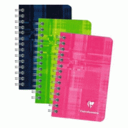 Clairefontaine Lot de 10 Carnet Metric 7,5x12, 100p./50 feuilles 90 g/m² reliure intégrale, ligné 7mm - 3329680858600