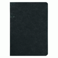 Clairefontaine Lot de 5 Carnet Age Bag A5, 96p./48 feuilles 90 g/m² piquées, couv. Coloris noir, uni - 3329687331014