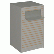 Comptoir Vertigo H T03 naturel solo L60cm 1 tabl.Couliss.2tabl.Amovibles blancma