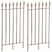 Décoshop26 - Lot de 2 treillis support pour plantes grimpantes décoration de jardin en métal bronze 10_0003832 - métal 3000251796476