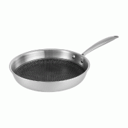 Poêle RESTO Achird 26 cm – Poêle en acier inoxydable triple couche – Sans PFAS/PTFE – Compatible induction – Compatible four - Acier inoxyda