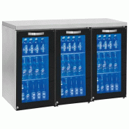 Réfrigérateur bar gauche avec 3 portes battantes en verre, 90/120 bouteilles 1380x500x875 mm - VIRTUS - 0615402688918