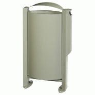 ROSSIGNOL Corbeille sur pied arkea - 60 L - avec cendrier 3l - gris ciment ROSSIGNOL Corbeille sur pied arkea - 60 L - avec cendrier 3l - gris ciment