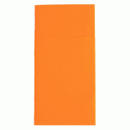 Serviette-étui pour couverts intissé mandarine 40x40cm - par 700