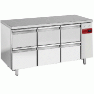 Table frigorifique composée de 6 tiroirs - gn 1/1 - PTS3N/H_3XK1/2-H