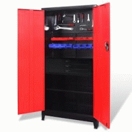 VidaXL Armoire Avec Coffre à Outils Acier 90x40x180 Cm Rouge Et Noir - rouge 8720286000670 VidaXL Armoire Avec Coffre à Outils Acier 90x40x180 Cm Rouge Et Noir - rouge 8720286000670