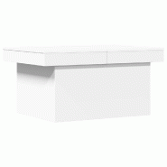 VidaXL Table basse blanc 100x55x40 cm bois d'ingénierie Modèle Atlas Outdoor - 840870