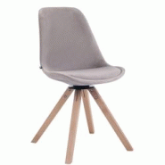 Décoshop26 - Chaise de salle à manger x1 chaise visiteur assise pivotant à 360° en velours gris piètement en bois carré clair 10_0003505 - gris Décoshop26 - Chaise de salle à manger x1 chaise visiteur assise pivotant à 360° en velours gris piètement en bois carré clair 10_0003505 - gris