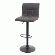 Décoshop26 - Tabouret de bar chaise haute de bar faux suède gris foncé style vintage 04_0001235 - gris 3000126732691 Décoshop26 - Tabouret de bar chaise haute de bar faux suède gris foncé style vintage 04_0001235 - gris 3000126732691