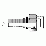 Embouts DIN Série S - Forte - Cône 24° - Femelle O-ring - Droit (DKOS) - SFCAS00314_0