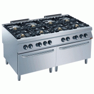 Fourneau tout gaz 8 feux / 2 fours GN 2/1 - Diamond - 0615402214209