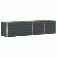Helloshop26 - Jardinière moderne 240 x 80 x 75 cm robuste usage intérieur extérieur tendance en acier anthracite 02_0059230 - acier 3000241013149