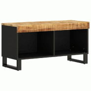 Helloshop26 - Meuble TV industriel avec rangement spacieux 85 x 33 x 43 cm en bois massif de manguier naturel 02_0047146 - Bois massif 3000234618498