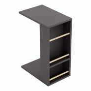 Helloshop26 - Table d'appoint pour ordinateur portable 44 x 29 x 65 cm noir 03_0010963 - noir Bois massif 3000225505110