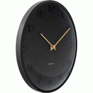 Horloge murale en métal Fuerte Dome noir Karlsson - noir 8714302772375 Horloge murale en métal Fuerte Dome noir Karlsson - noir 8714302772375