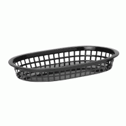 Paniers de service style fast-food, HENDI, Noir, 6 u., 272x175x(H)38mm - plastique polypropylène 426890