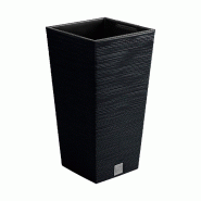 Prosperplast - Jardinière coloris Anthracite, avec réservoir, collection FURU - 20x20x38 cm, capacité 5 L - gris plastique polypropylène ZA5293