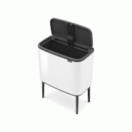 Touch Bin sur pieds 36 l blanc Code R -  3600 cl Rectangle Plastique Brabantia 31.5x54 cm - blanc plastique 313509