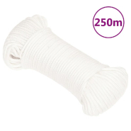 Vidaxl corde de bateau blanc complet 4 mm 250 m polypropylène 152542