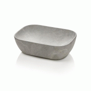 AQA Design Lavabo en céramique à poser ZONTA en pierre grise L.46,5 P.33,5 H.13 MP00537 - gris céramique MP00537 AQA Design Lavabo en céramique à poser ZONTA en pierre grise L.46,5 P.33,5 H.13 MP00537 - gris céramique MP00537