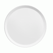 Assiette plate ronde porcelaine fine Yaka Ø27x1,5 cm blanc - par 6