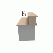 Bureau d'accueil Tono - Mobel Linea. - 160, Alu, Anthracite_1