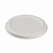 Couvercle pour pot Bodega 330ml pulpe de canne Ø12,2xH1cm blanc - par 300