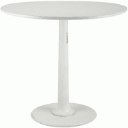 Décoshop26 - Table d'appoint ronde en bois blanc effet vieilli – Style campagnard, Ø 70 cm 10_0009182 - blanc Bois massif 3000267050357