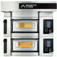 Four à sole 2 chambres 4 pizzas (Ø)350 mm ou 2 pizzas (Ø)450 mm, 5000 W, 400 V - TRI Four à sole 2 chambres 4 pizzas (Ø)350 mm ou 2 pizzas (Ø)450 mm, 5000 W, 400 V - TRI