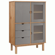 Helloshop26 - Buffet bahut commode armoire meuble de rangement organisateur cuisine salle de séjour salon haut et 85 x 43 x 125 cm 02_0035152 - Bois