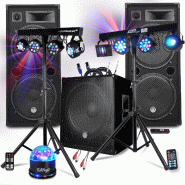Pack SONO BM SONIC MEGA BASSES 3200W Caisson/Subwoofer bi-amplifié 18" 46cm - HP 215, Portiques 8 Lumières Xperformer/Euphoria - 3666638043801