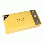 PAPSTAR 150 Serviettes "DAILY Collection" 1/4-pli 32 cm x 32 cm jaune - jaune papier 89638