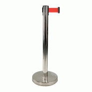 Poteau à sangle inox rouge pour usage intérieur - 190244 Poteau à sangle inox rouge pour usage intérieur - 190244