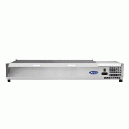 Présentoir à ingrédients réfrigéré couvercle inox pour 9 bacs gn1/3 - PESL3890GR-S