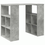 VidaXL Bureau Gris béton 90 x 50 x 75 cm Bois d'ingénierie Modèle Horizon Modern - 869509