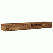 VidaXL Tiroirs de lit avec tiroir Bois ancien 150 x 36,5 x 16,5 cm Modèle Charme Noire - 866961