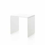 AQA Design Table basse CORVIAN en PMMA blanc L.50 P.40 H.50 MP06073 - blanc plastique MP06073