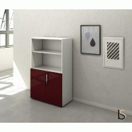 Armoire mi-haute mixte à portes battantes Luxury- Ofitres - Bordeaux_0