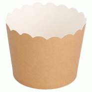Caissette muffin carton kraft Ø5x4,5cm - par 100