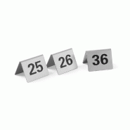 Chevalets de table numérotés, HENDI, Numéros 25-36, 50x35x(H)40mm - Acier inoxydable 18/0 663868