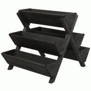 Décoshop26 - Étagère à plantes escalier à fleurs et herbes aromatiques jardinière bac à plantes surélevé 5 bacs 56 × 56 × 70 cm 04_0009612
