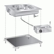 Gastro-Inox Gastro Inox Bain marie encastrable en acier inoxydable 600x600x335mm - 7445908510580