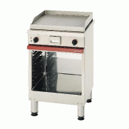 Gril en acier nervuré à gaz sur baie libre 600x650x900 mm - PCMG 610 SRK