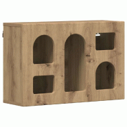 Helloshop26 - Armoire suspendue moderne design épuré 60 x 20 x 40 cm avec grand espace de stockage en bois d'ingénierie chêne 02_0054808 - Bois ma