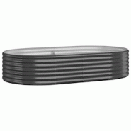 Helloshop26 - Jardinière bac lit surélevé plantes fleurs terrasse jardin de jardin acier enduit de poudre anthracite 02_0039482 - 3000218530525 Helloshop26 - Jardinière bac lit surélevé plantes fleurs terrasse jardin de jardin acier enduit de poudre anthracite 02_0039482 - 3000218530525