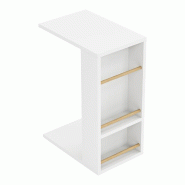 Helloshop26 - Table d'appoint pour ordinateur portable 44 x 29 x 65 cm blanc 03_0010961 - blanc Bois massif 3000225503758