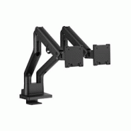 KIMEX Support de bureau à ressort à gaz 2 écrans PC 24"-45" - noir 3700685424975 KIMEX Support de bureau à ressort à gaz 2 écrans PC 24"-45" - noir 3700685424975