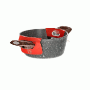 Mamù Cocotte à deux poignées, induction, extra épaisse, 18 cm, FASINCAS2MXXXX18 - gris aluminium FASINCAS2MXXXX18